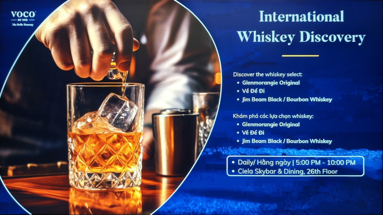 International Whiskey Discovery:每日 17:00–22:00,地點為 26 樓 Ciela。